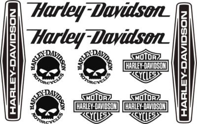 Motorkerékpár matrica készlet Harley Davidson