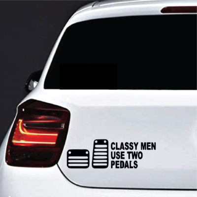 Sticker auto Classi men use 2 pedals