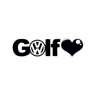 Sticker Volkswagen Golf love