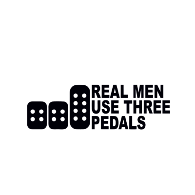 Sticker auto Real men use 3 pedals