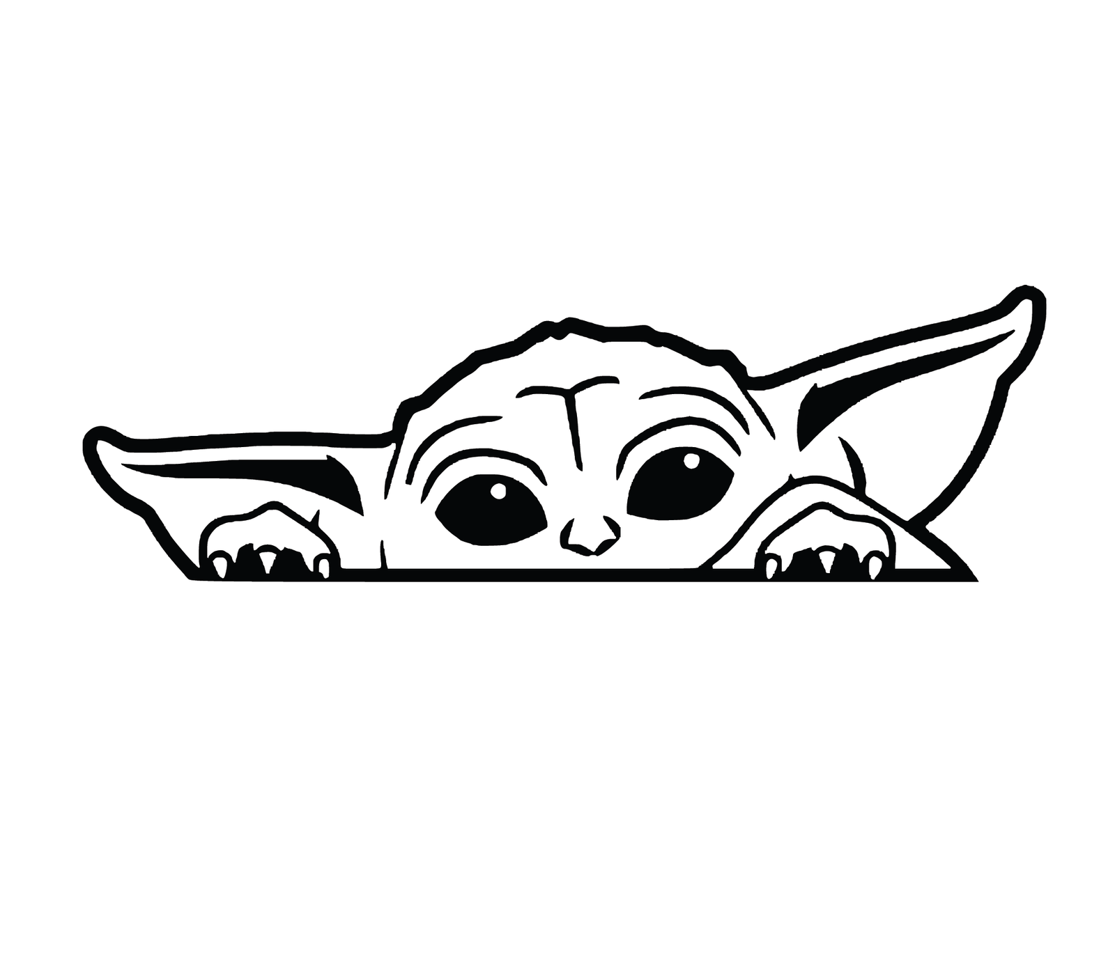 Baby-Yoda.png Baby Yoda Autó matricá - Image 1