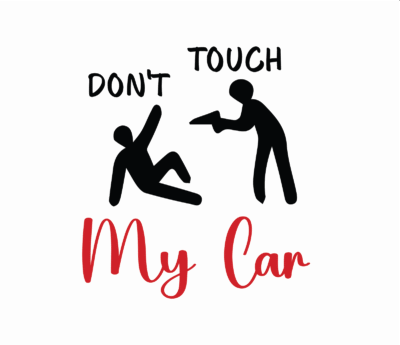 Don't touch my car 8 Autó Matricá - Image 1