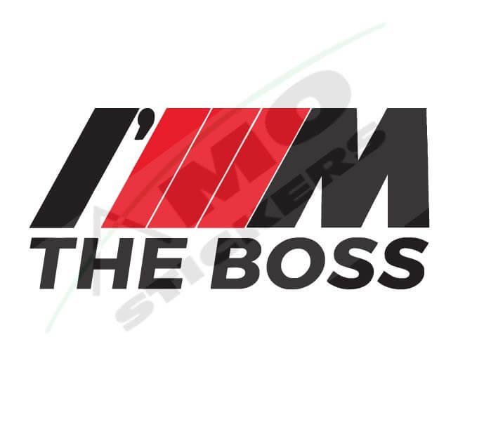 I-am-the-boss.jpg A főnök BMW matrica - Image 1