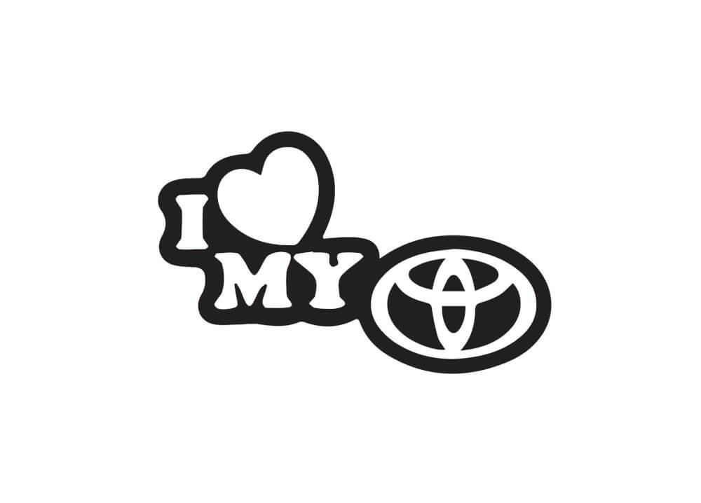 I-love-my-Toyota.jpg Matrica autó szeretem a Toyota - Image 1