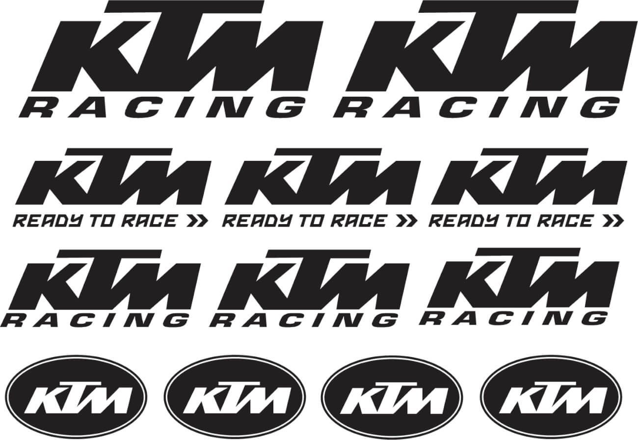 Set-KTM-negru.jpg Set Motorkerékpár matricák KTM Racing - Image 1