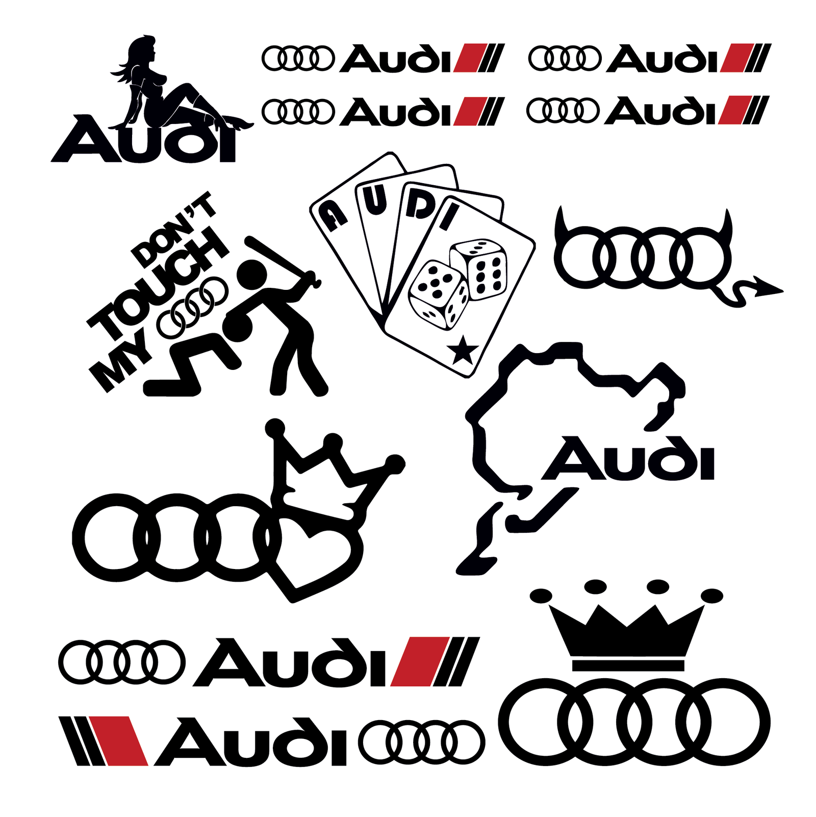 Set-stickere-Audi.png Audi matricák - Image 1
