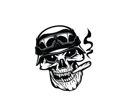 Skull Biker Autó Matricá - Image 1