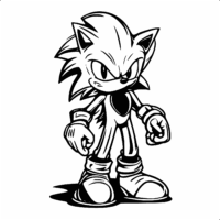 Sonic autó matrica